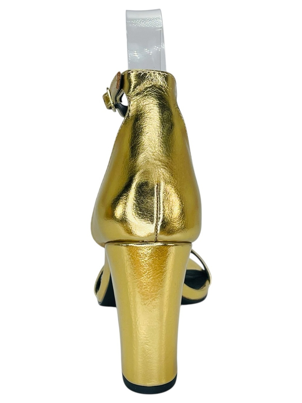 Madden Girl Beella Gold Foil Faux Leather Womens Heels Size 7M - Picture 4 of 12